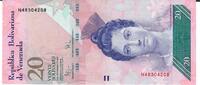 Venezuela 20 Bolivares Banknote Geldschein -