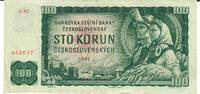 Tschechoslowakei 100 Korun Banknote Geldschein -
