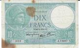 Frankreich 10 Francs Banknote Geldschein -