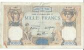 Frankreich 1000 Francs Banknote Geldschein -
