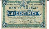 Frankreich 50 Centimes Banknote Geldschein -