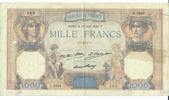 Frankreich 1000 Francs Banknote Geldschein -