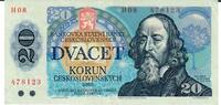 Tschechoslowakei 20 Korun Banknote Geldschein -