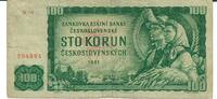 Tschechoslowakei 100 Korun Banknote Geldschein -