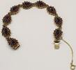 Böhmisches Granat Granatarmband 333er Gold 8 Kt mit Granat Goldarmband Granatschmuck L: 18,5 cm -