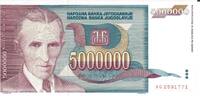 Jugoslawien 5000000 Dinara Banknote Geldschein -