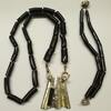 Ausgefallenes Schmuckstück 2 teiliges Set Collier Armband 925er Silber, schwarze Koralle -