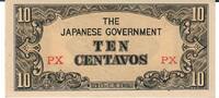 Japanische Regierung (Philippinen) 10 Centavos Banknote Geldschein -