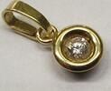 585er Goldanhänger Anhänger Brillant 585er Gold Goldanhänger 0,10 Ct -
