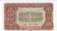Tschechoslowakei 10 Korun Banknote Geldscheine -