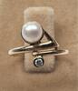 Damenring Ring vintage 333er Gold Goldring Perle Perlenring 8 Karat -