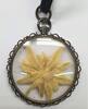 Silberschmuck vintage 835er Silber Anhänger mit eingetteter Blume Silberanhänger -