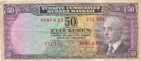 Türkei Türkiye 50 Kuruş Kurush Kurus Geldschein Banknote Elli Kuruş Türkiye Cumhuriyeti Ismet Inönü 1930 -
