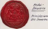 Deutschland-Altdeutschland Lacksiegel Deutschland - Altdeutschland Meckl.Schwerin Ministerium des Inneren -