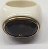 Goldschmuck ; Ceramik Ring Goldring KNJ 375er Gold 9 Karat Gelbgold GG Ring Rauchtopas Topas -