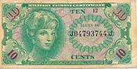 USA - Vereinigte Staaten v. Amerika 10 Cents Militärgeld MPC , Military Payment Certificate Serie: 641 -