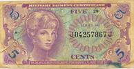 USA - Vereinigte Staaten v. Amerika 5 Cents Militärgeld MPC , Military Payment Certificate Serie: 641 -