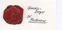 Deutschland-Altdeutschland Lacksiegel Deutschland - Altdeutschland Gerichtssiegel zu Moltenow -