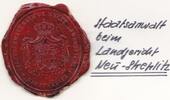 Deutschland-Altdeutschland Lacksiegel Deutschland - Altdeutschland Staatsanwalt beim Langericht N.S -