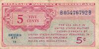 USA - Vereinigte Staaten v. Amerika 5 Cents 1947 Serie 471 Military Paym... 25,00 EUR prix TTC + 6,00 EUR frais d'envoi