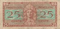 USA - Vereinigte Staaten v. Amerika 25 Cents Serie 521 Military Payment Certificate -
