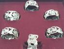 Hildesheimer Rose 6x Serviertenringe 925 er Silber, CW Christoph Widmann -