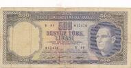 Türkei Türkiye 500 Lira 5.Emisyon 4.Tertip 500 Türk Lirasi Serie: V55-012420 -