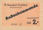 Deutschland Drittes Reich 2 RM , Reichsmark Konzentrationslager Buchenwald 2 RM SS Standort Kantine Buchenwald, Nr. 28864 -