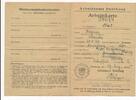 Deutschland Drittes Reich, Deutsches Reich II. Weltkrieg , Militaria Arbeistkarte, Arbeitsamt Duisburg -
