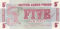 Großbritannien 5 Pence Banknote "British Armed Forces" -