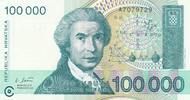 Kroatien 100000 Dinara Banknote -
