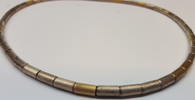 Bicolor Silbercollier 925 er Silber Kette Collier -