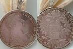 Antik Silbermünze Maria Theresia 833er Silber Münze Anhänger Sammlerstück -