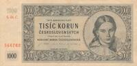 Tschechoslowakei 1000 Korun Tisic Korun Ceskoslovenska -