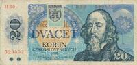 Tschechoslowakei 20 Korun 1988 III 5,00 EUR prix TTC + 6,00 EUR frais d'envoi