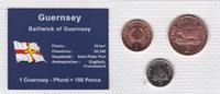 Guernsey 1 2 5 Pence Münzen Set Guernsey 1 Guernsey Pfund=100 Pence 1 2 5 Pence original verschweißt -