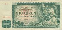 Tschechoslowakei 100 Korun 1961 IV 5,00 EUR prix TTC + 6,00 EUR frais d'envoi