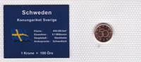 Schweden 50 Öre Münzen Set Schweden 1 Krone = 100 Öre 50 Öre original verschweißt -