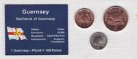 Guernsey 1 2 5 Pence Münzen Set Guernsey 1 2 5 Pence original verschweißt -