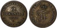 Altdeutschland/ Mecklenburg-Schwerin 2 Pfennig Friedrich Franz II. -