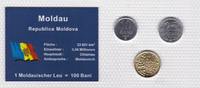 Maldau 10 25 50 Bani Münzen Set Moldova Leu original verschweißt -