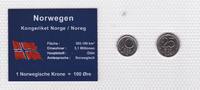 Norwegen 10 25 Ore Münzen Set Norge Noreg original verschweißt -