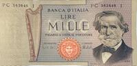 Italien 1000 Lire Banknote Geldschein Lire Mille Banca D`Italia -