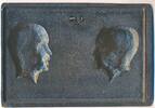 Essen Deutschland Eisenrelief, Eisenguss Plakette 150 Jahre Krupp, Friedrich Krupp-Alfried Krupp von Baohlen und Halbach -