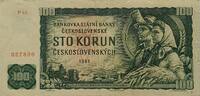 Tschechoslowakei 100 Korun Banknote -