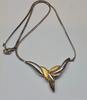 Bicolor Halskette Silberkette 925er Silber Kette Collier -