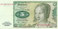Deutschland BRD 5 Deutsche Mark DM Deutsche Bundesbank, Standardnote -