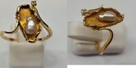   Goldring 585 er Gold Ring 14 Karat Gelbgold Brillant Brillantring Perle  242,00 EUR prix TTC + 6,00 EUR frais d'envoi