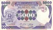 Uganda 5000 Shillings 1986 P.24b II 6,00 EUR prix TTC + 6,00 EUR frais d'envoi