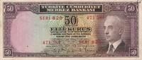 Türkei Türkiye 50 Kuruş Kurush Kurus Banknote Elli Kuruş Türkiye Cumhuriyeti Ismet Inönü 1930 -